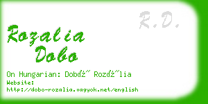rozalia dobo business card